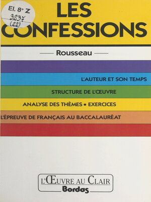 cover image of Les confessions, Rousseau